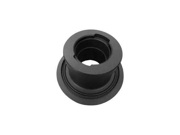 Schwarzer Adapter für Kerzenfiltergehäuse mit Steckverbindung