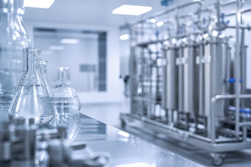 Laborumgebung mit Filtersystem und Prozessmedien